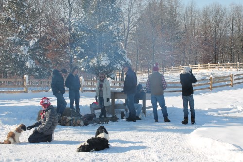 Hot Chocolate and campfire.